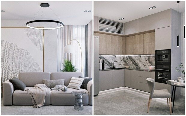 Фото из портфолио Проект кухни-гостиной и санузла в Новороссийске – фотографии дизайна интерьеров на INMYROOM