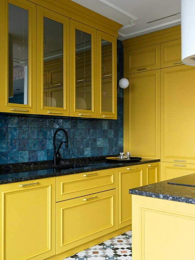 Фотография: Кухня и столовая в стиле Современный, Эклектика, Квартира, Проект недели, Москва, 3 комнаты, Более 90 метров, Miklashevskaia Interior, Анна Миклашевская – фото на INMYROOM