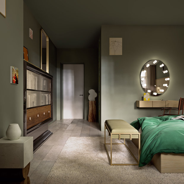 Фотография: Спальня в стиле Современный, Эклектика, Квартира, Ariston, Проект недели, 3 комнаты, Более 90 метров, Юлия Атаманенко, водонагреватель, накопительный водонагреватель, Спецпроект, Ульяновск, Вадим Атаманенко, компактный водонагреватель – фото на INMYROOM