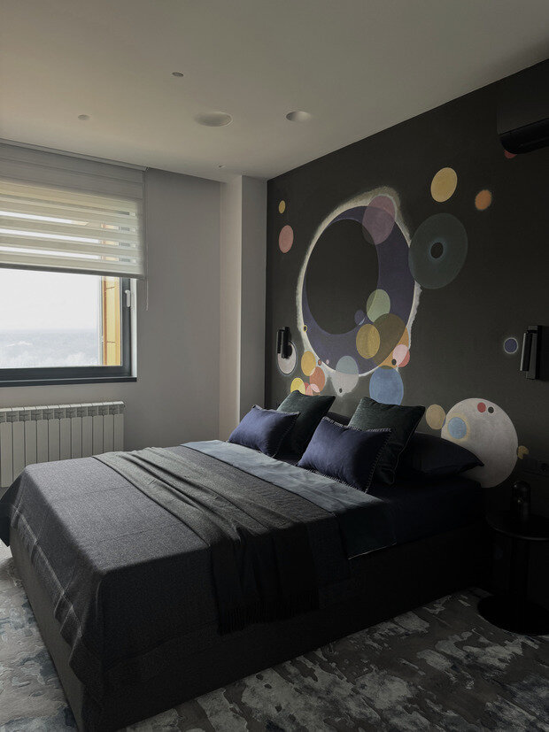 Фотография: Спальня в стиле Современный, Минимализм, Квартира, Проект дня, Москва, 2 комнаты, 60-90 метров, Анастасия Дубовскова, ЖК «Яуза Парк» – фото на INMYROOM