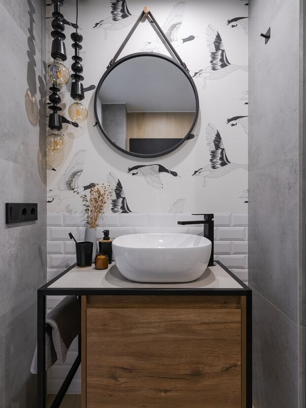 Фотография: Ванная в стиле Скандинавский, Современный, Малогабаритная квартира, Квартира, Студия, Проект недели, Санкт-Петербург, Монолитный дом, до 40 метров, Look Like Design, Наталия Лукьянчикова – фото на INMYROOM