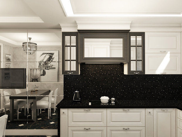 Фото из портфолио Квартира на 20-м этаже – фотографии дизайна интерьеров на INMYROOM