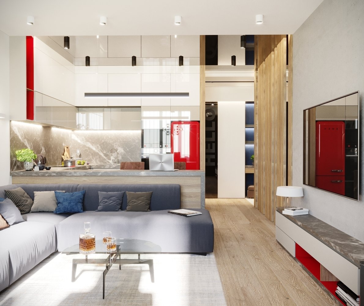 Фотография: Гостиная в стиле Современный, Лофт, Квартира, Проект недели, Подмосковье, Московская область, Реутов, Кирпичный дом, 3 комнаты, Более 90 метров, Владислав Седов, Наталья Вороненко, LINES – фото на INMYROOM Фотография: Гостиная в стиле Современный, Лофт, Квартира, Проект недели, Подмосковье, Московская область, Реутов, Кирпичный дом, 3 комнаты, Более 90 метров, Владислав Седов, Наталья Вороненко, LINES – фото на INMYROOM