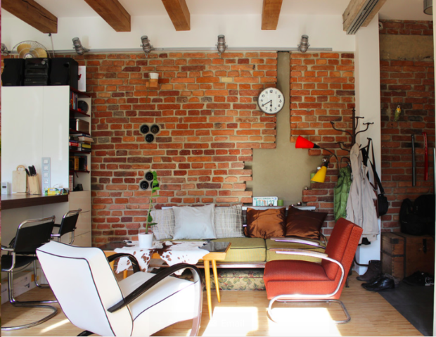 Фотография: Гостиная в стиле Лофт, Квартира, Дома и квартиры, Переделка – фото на INMYROOM