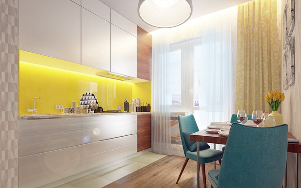 Фото из портфолио Двухкомнатная квартира – фотографии дизайна интерьеров на INMYROOM