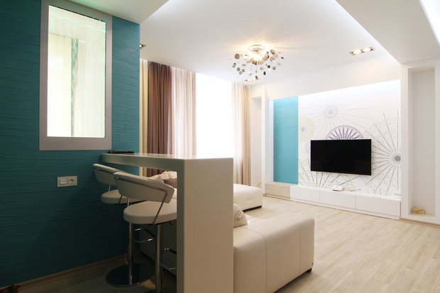 Фото из портфолио Квартира цвета морского бриза – фотографии дизайна интерьеров на INMYROOM