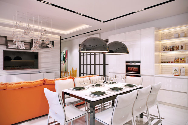 Фото из портфолио Мандариновый всплеск – фотографии дизайна интерьеров на INMYROOM