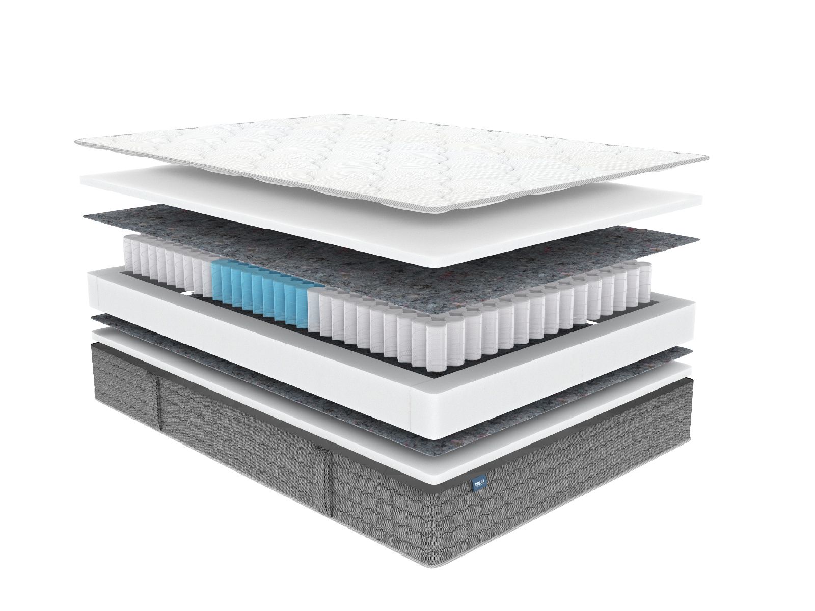 Матрас ОК Базис Плюс 140х200 бело-серого цвета