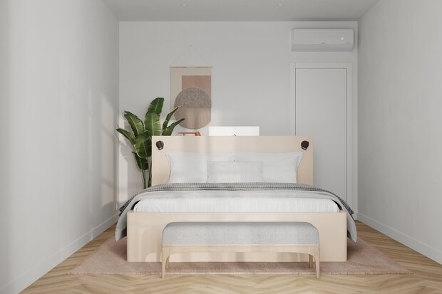 Фотография: Спальня в стиле Современный, Минимализм, Квартира, Проект недели, Москва, Монолитный дом, 3 комнаты, Более 90 метров, AE Design, Екатерина Ткаченко, Алиса Сивякова – фото на INMYROOM