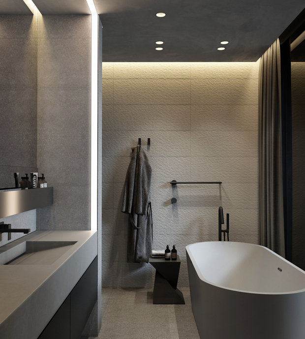 Фото из портфолио Минималистичная двухуровневая квартира в ЖК "Европейский Берег" г. Новосибириск – фотографии дизайна интерьеров на INMYROOM