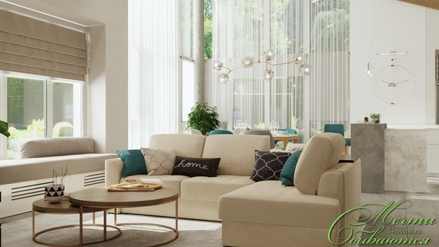 Фото из портфолио Свободный и уютный интерьер гостиной – фотографии дизайна интерьеров на INMYROOM