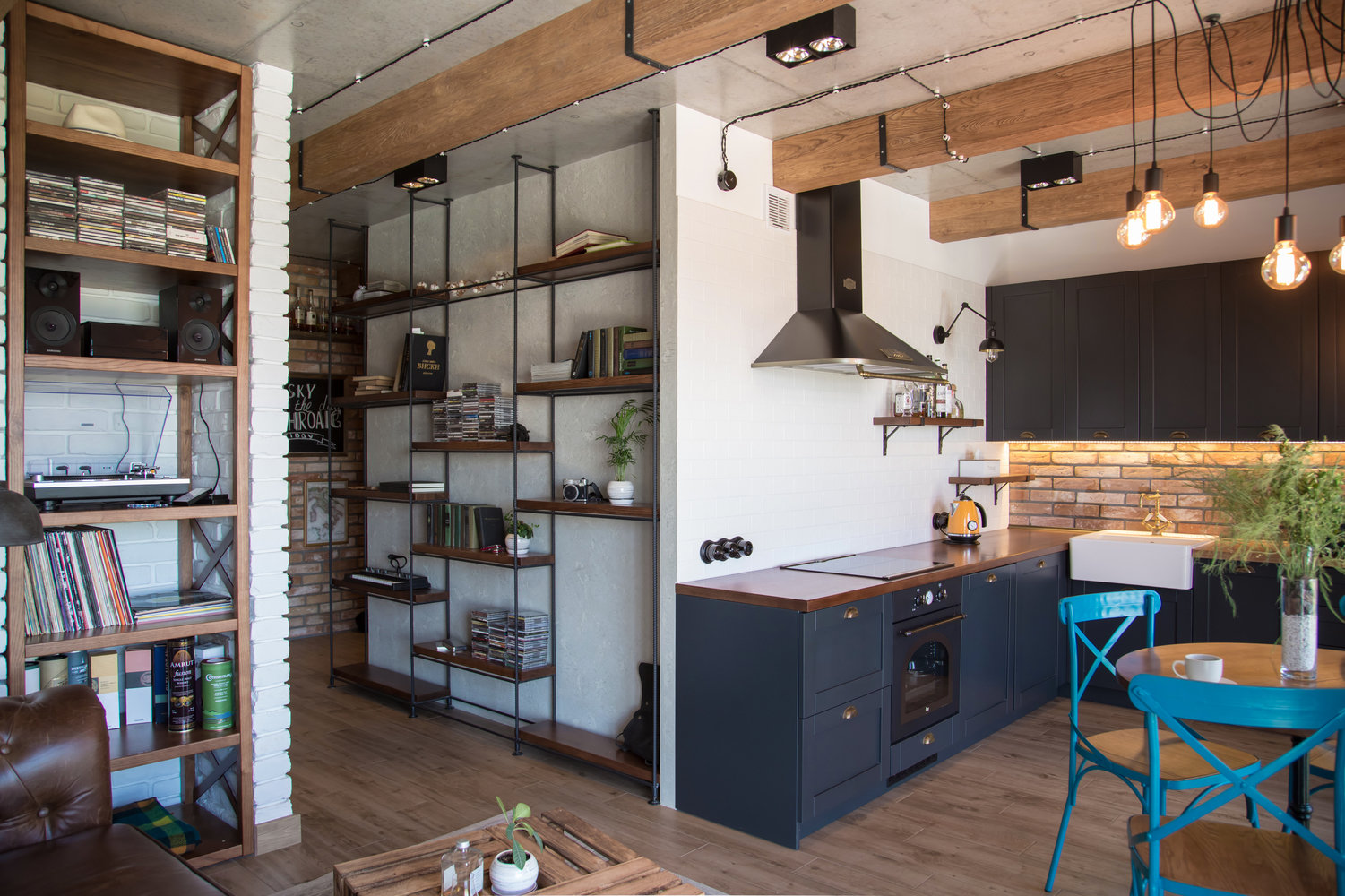 Фотография: Кухня и столовая в стиле Лофт, Квартира, Украина, Проект недели, Монолитный дом, 3 комнаты, 60-90 метров, Роман Луценко, Днепр – фото на INMYROOM Фотография: Кухня и столовая в стиле Лофт, Квартира, Украина, Проект недели, Монолитный дом, 3 комнаты, 60-90 метров, Роман Луценко, Днепр – фото на INMYROOM