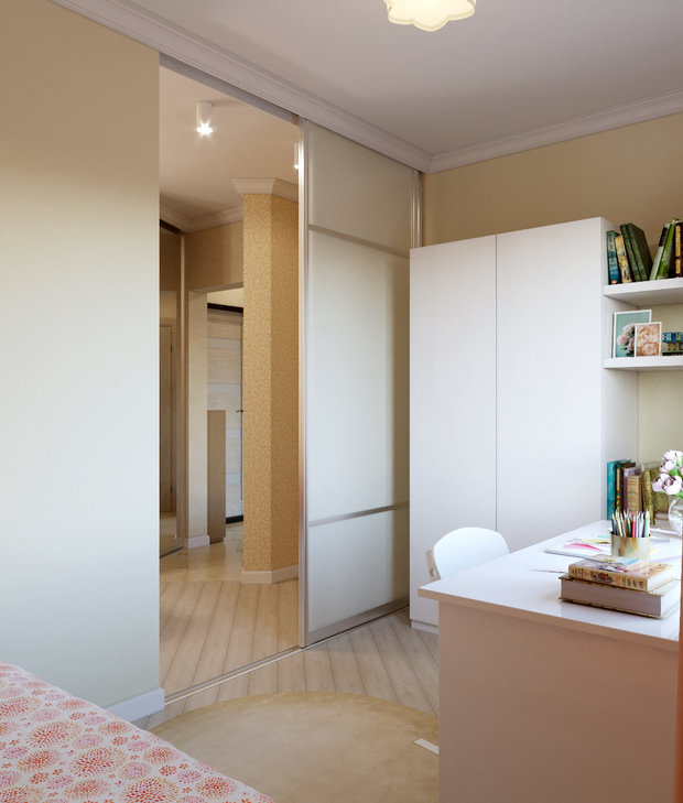 Фото из портфолио Персиковые тона – фотографии дизайна интерьеров на INMYROOM