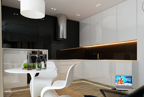 Бетон и глянец. Квартира для двоих