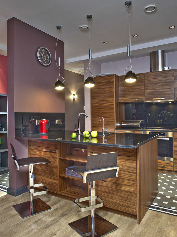 Фотография: Кухня и столовая в стиле Хай-тек, Квартира, Дома и квартиры, Проект недели – фото на INMYROOM