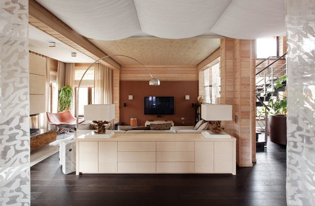 Фотография: Кухня и столовая в стиле Эко, Современный, Дом, Планировки, Artemide, Flos, Galassia, Harlequin, Kravet, Декор, Мебель и свет, Белый, Проект недели, Зеленый, Бежевый, Серый, Оранжевый, Коричневый, Подмосковье, Дом и дача, STUDIO ITALIA DESIGN, Hansgrohe, Духанино, Duralee, Galotty&radice, Cattelan Italia, Miniforms, Kolo, Desiree, Pierantoniobonacina, Leicht, Buschfeld, Fine Art Lamps, Beacon Hill, Таисия Капридова, Дмитрий Марьясов, АБ «Сретенка», современная отделка в типовом доме из бруса, dom-iz-brusa – фото на INMYROOM