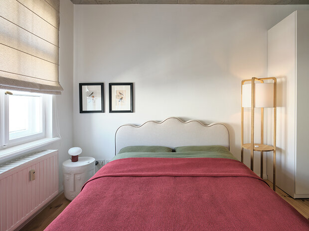Фотография: Спальня в стиле Скандинавский, Современный, Минимализм, Квартира, Проект дня, Берлин, 2 комнаты, 60-90 метров, современный с элементами минимализма и лофта, Елена Коломейцева – фото на INMYROOM