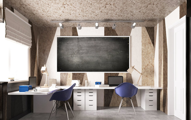 Фото из портфолио Интерьер из плит OSB – фотографии дизайна интерьеров на INMYROOM