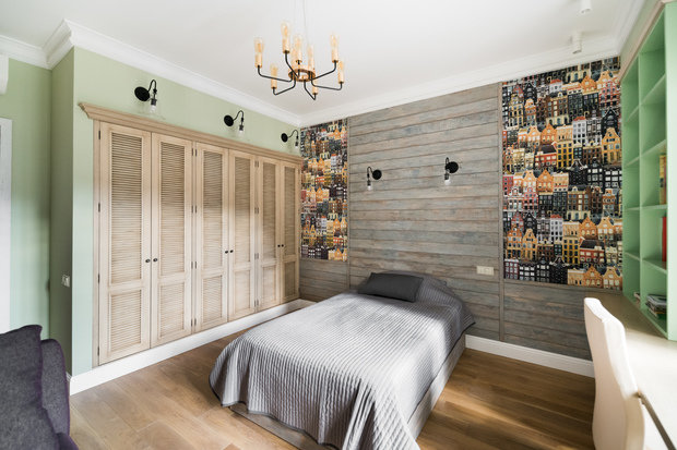 Фотография: Детская в стиле Лофт, Прованс и Кантри, Квартира, Проект недели, Москва, Альбина Алиева, Монолитный дом, 4 и больше, Более 90 метров – фото на INMYROOM