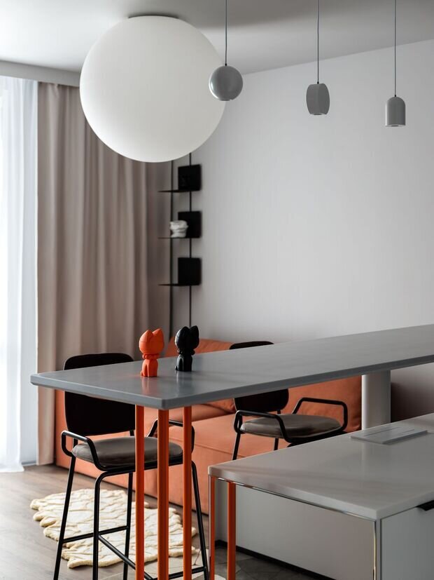 Фотография: Гостиная в стиле Современный, Минимализм, Малогабаритная квартира, Квартира, Проект дня, Санкт-Петербург, 1 комната, 40-60 метров, Студия 3302 – фото на INMYROOM