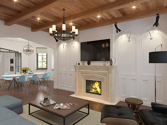 Фото из портфолио Загородный дом в современном стиле с элементами готики – фотографии дизайна интерьеров на INMYROOM