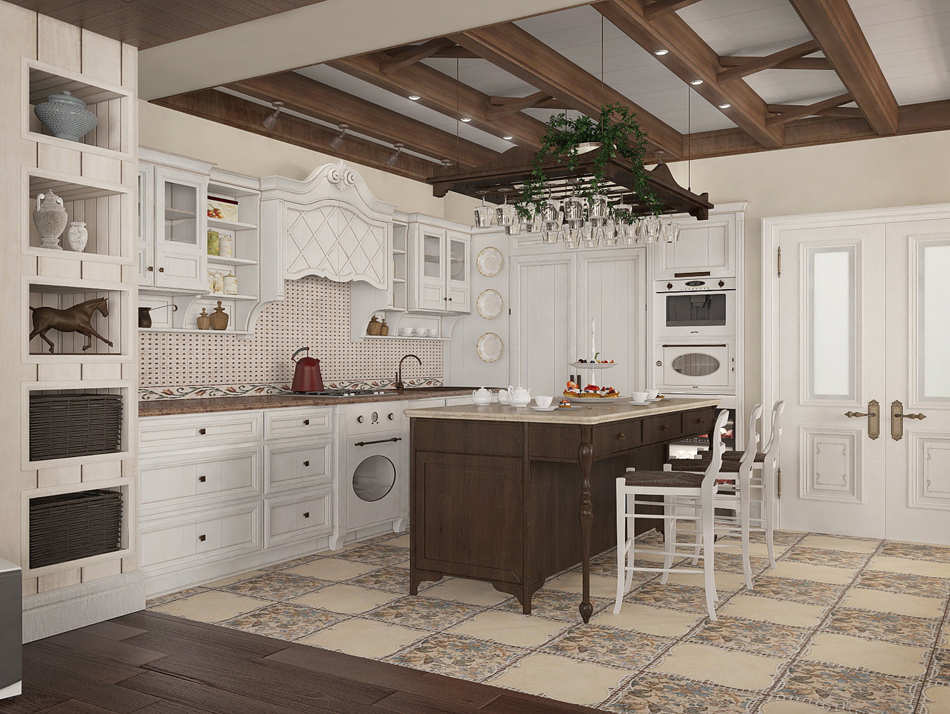 Фотография: Кухня и столовая в стиле Прованс и Кантри, Квартира, Дома и квартиры, Прованс, Проект недели – фото на INMYROOM Фотография: Кухня и столовая в стиле Прованс и Кантри, Квартира, Дома и квартиры, Прованс, Проект недели – фото на INMYROOM