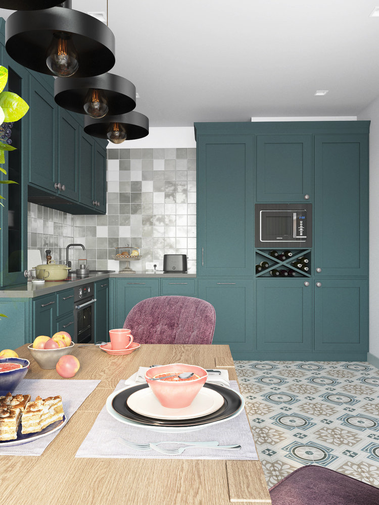 Фотография: Кухня и столовая в стиле Современный, Эклектика, Проект недели, Москва, 2 комнаты, 60-90 метров, Манана Хучуа – фото на INMYROOM