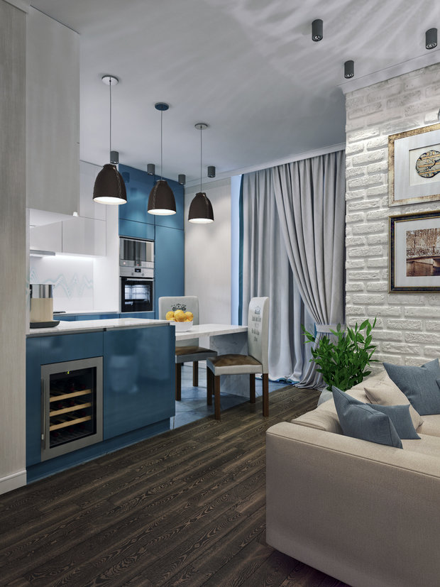 Фото из портфолио Квартира в г.Москве, 50 кв.м. – фотографии дизайна интерьеров на INMYROOM