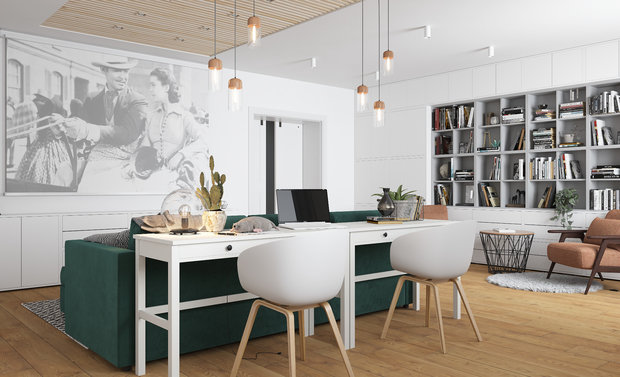 Фото из портфолио Трехкомнатная квартира на мансардном этаже. – фотографии дизайна интерьеров на INMYROOM