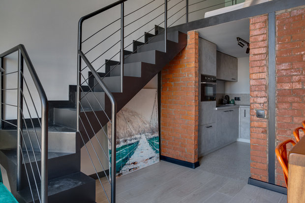 Фотография: Кухня и столовая в стиле Лофт, Квартира, Проект недели, Москва, 2 комнаты, 40-60 метров, Ольга Астафьева – фото на INMYROOM