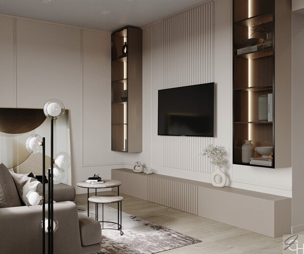 Фото из портфолио Дом в бежевых тонах (1 этаж) – фотографии дизайна интерьеров на INMYROOM