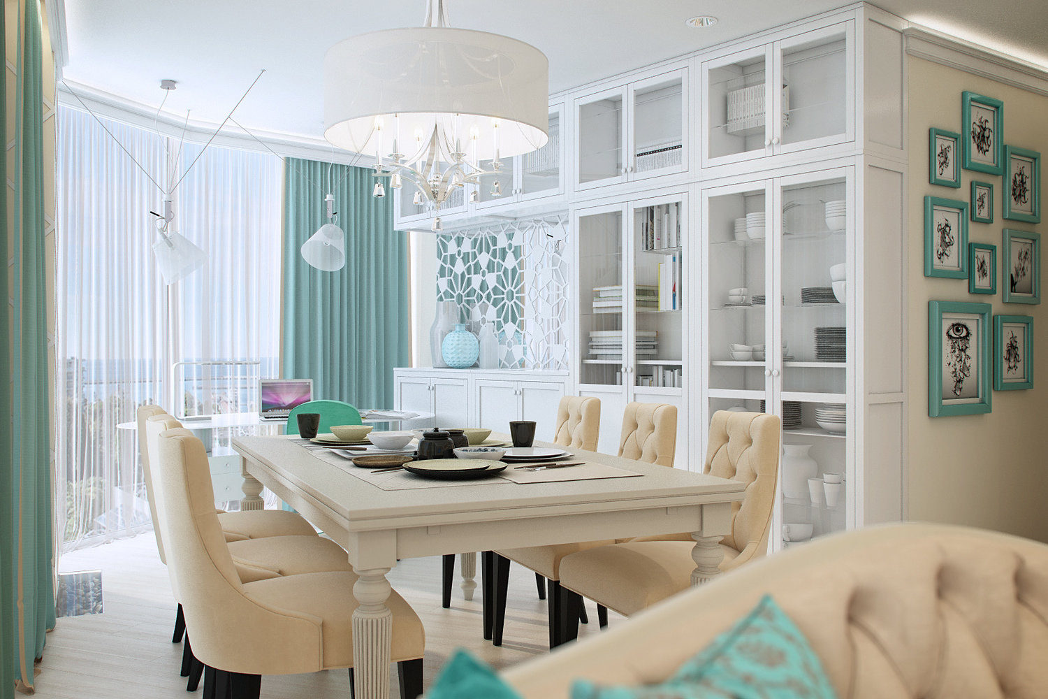 Фотография: Кухня и столовая в стиле Классический, Современный, Квартира, Проект недели, Сочи, Евгения Матвеенко, FlatsDesign, Монолитный дом, 3 комнаты, Более 90 метров – фото на INMYROOM
