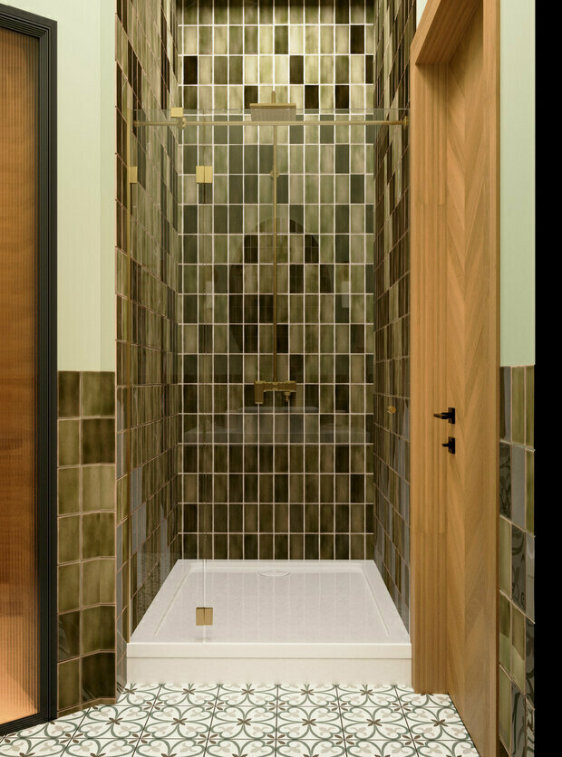 Визуализация интерьера ванной комнаты в современном стиле