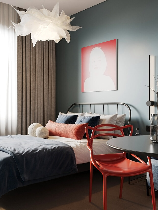 Фотография: Спальня в стиле Современный, Малогабаритная квартира, Квартира, Студия, Проект дня, Челябинск, до 40 метров, Студия Кель, Елена Кель – фото на INMYROOM