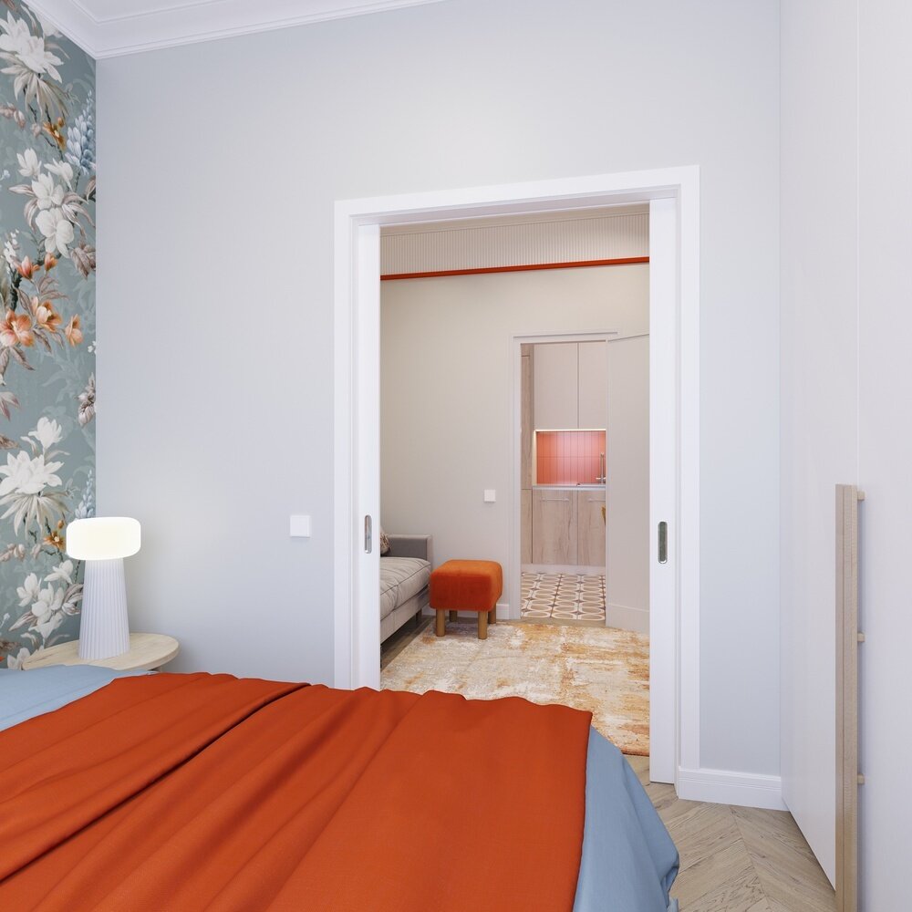 Фотография: Спальня в стиле Современный, Малогабаритная квартира, Квартира, Проект недели, Москва, Марина Саркисян, 3 комнаты, до 40 метров, 40-60 метров – фото на INMYROOM Фотография: Спальня в стиле Современный, Малогабаритная квартира, Квартира, Проект недели, Москва, Марина Саркисян, 3 комнаты, до 40 метров, 40-60 метров – фото на INMYROOM