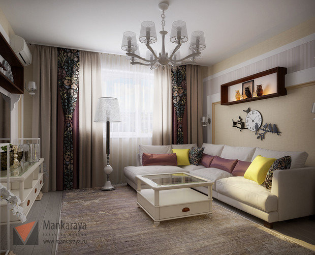 Фото из портфолио дизайн-проект квартиры 57 м2 – фотографии дизайна интерьеров на INMYROOM