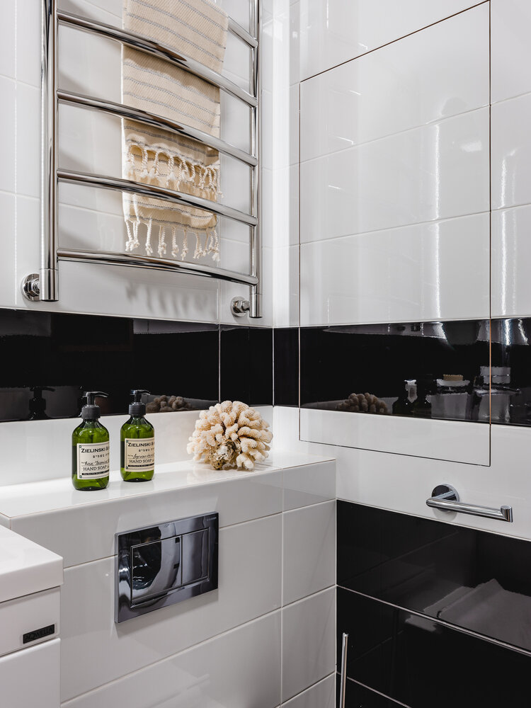 Фотография: Ванная в стиле Современный, Малогабаритная квартира, Квартира, Проект дня, Москва, 2 комнаты, до 40 метров, Arhstagram, Ана Петкович – фото на INMYROOM Фотография: Ванная в стиле Современный, Малогабаритная квартира, Квартира, Проект дня, Москва, 2 комнаты, до 40 метров, Arhstagram, Ана Петкович – фото на INMYROOM