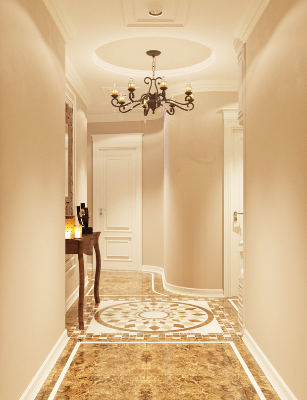 Интерьер прихожей в классическом стиле