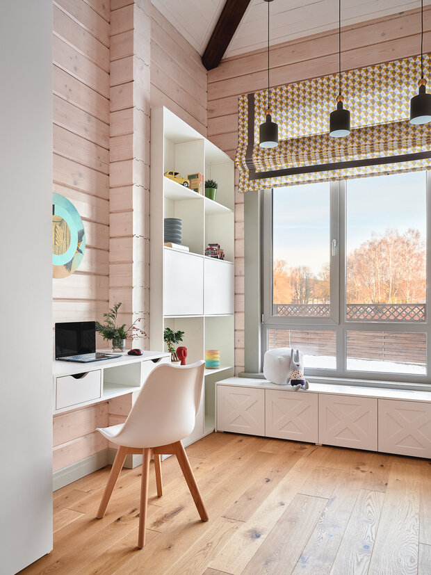 Фотография: Детская в стиле Прованс и Кантри, Скандинавский, Современный, Дом, Проект недели, Дом и дача, Московская область, Ирина Васильева, 4 и больше, Более 90 метров, Александра Лепина, студия SVETLITSA – фото на INMYROOM