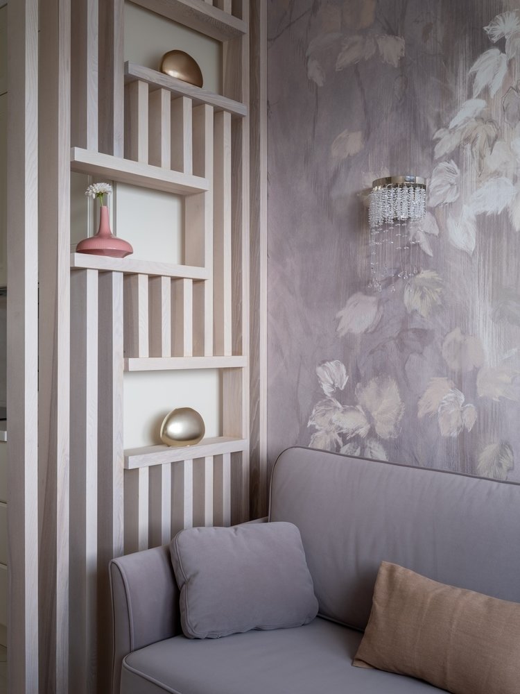 Фотография: Гостиная в стиле Современный, Классический, Квартира, Проект недели, Ростов-на-Дону, 1 комната, до 40 метров, 40-60 метров, Катерина Котляровская – фото на INMYROOM