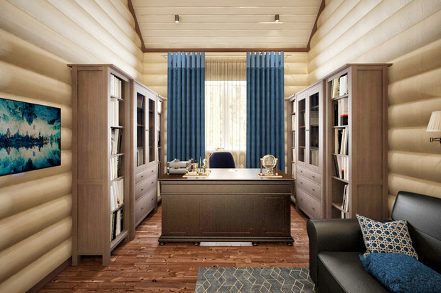 Фотография: Кабинет в стиле Прованс и Кантри, Дом, Проект недели, Дача, Дом и дача, Дмитровский район, Татьяна Безверхая – фото на INMYROOM