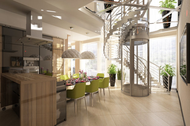 Фото из портфолио Пентхаус двухуровневый – фотографии дизайна интерьеров на INMYROOM