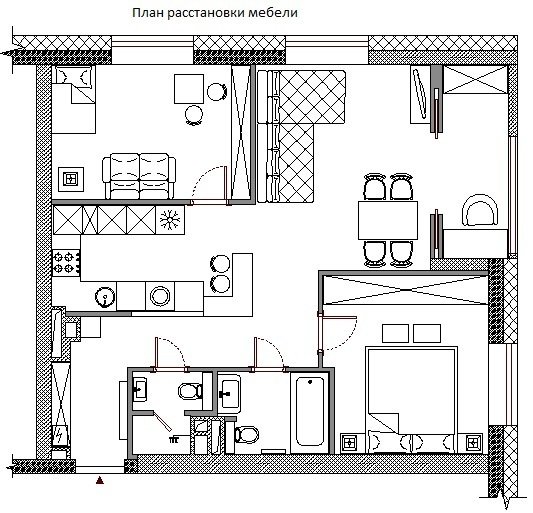План с расстановкой мебели План с расстановкой мебели