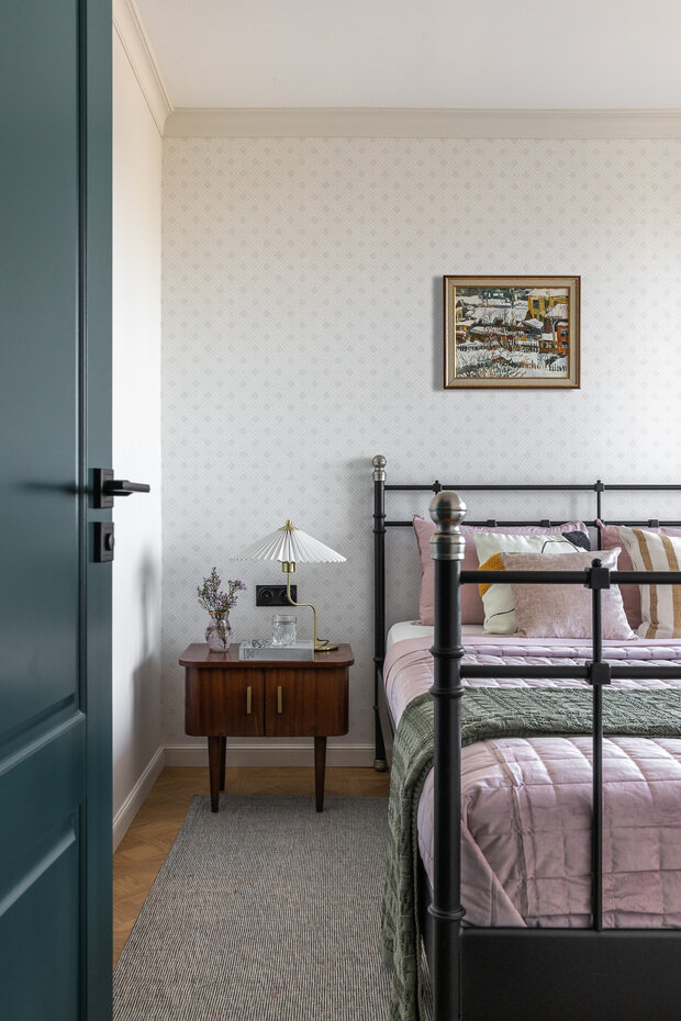 Фотография: Спальня в стиле Скандинавский, Современный, Квартира, Проект недели, Кирпичный дом, 3 комнаты, 60-90 метров, Уфа, Винтажный, Надежда Токарева – фото на INMYROOM