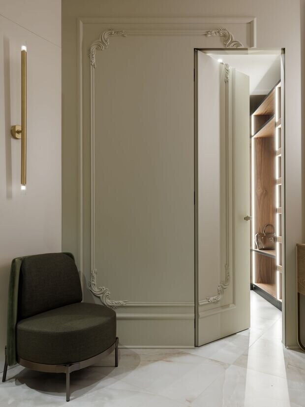 Фотография: Прихожая в стиле Классический, Современный, Квартира, Проект дня, Санкт-Петербург, 3 комнаты, Более 90 метров, Елена Лебедева – фото на INMYROOM