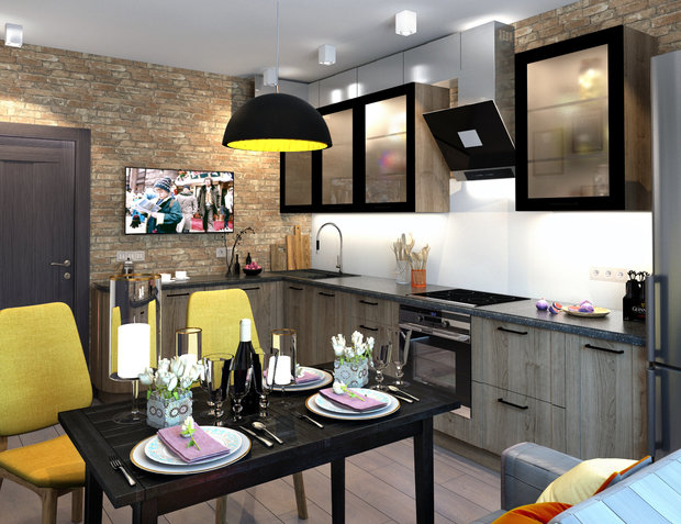 Фото из портфолио Уютный лофт в ЖК Московские Водники – фотографии дизайна интерьеров на INMYROOM