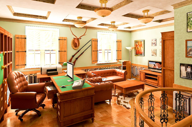 Фотография: Офис в стиле Прованс и Кантри – фото на INMYROOM