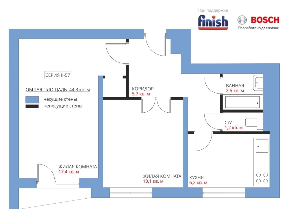 Фотография: Планировки в стиле , Кухня и столовая, Перепланировка, Анастасия Киселева, Максим Джураев, II-57 – фото на INMYROOM Фотография: Планировки в стиле , Кухня и столовая, Перепланировка, Анастасия Киселева, Максим Джураев, II-57 – фото на INMYROOM