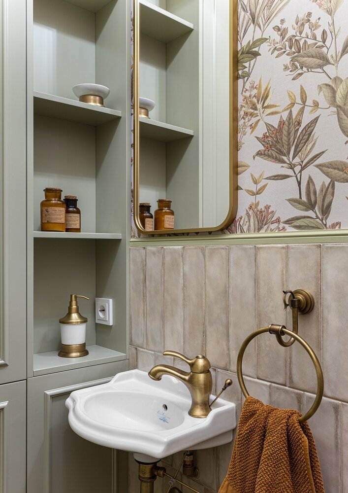 Фотография: Ванная в стиле Классический, Квартира, Проект недели, Москва, 2 комнаты, 60-90 метров, Ольга Цурикова – фото на INMYROOM