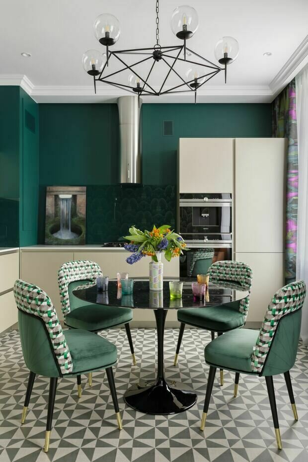 Фотография: Кухня и столовая в стиле Современный, Эклектика, Квартира, Проект недели, Санкт-Петербург, Дженни Яснец, Светлана Дьякова, Сталинка, 3 комнаты, 60-90 метров, Art Spice Studio – фото на INMYROOM